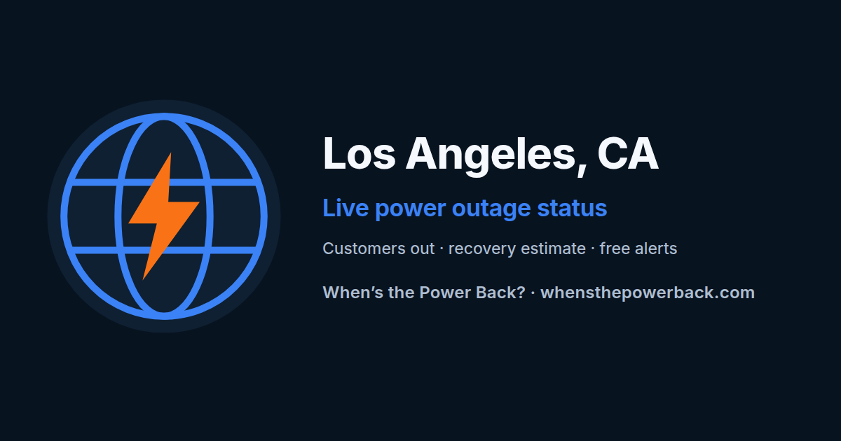Los Angeles County, CA — live power outage tracker
