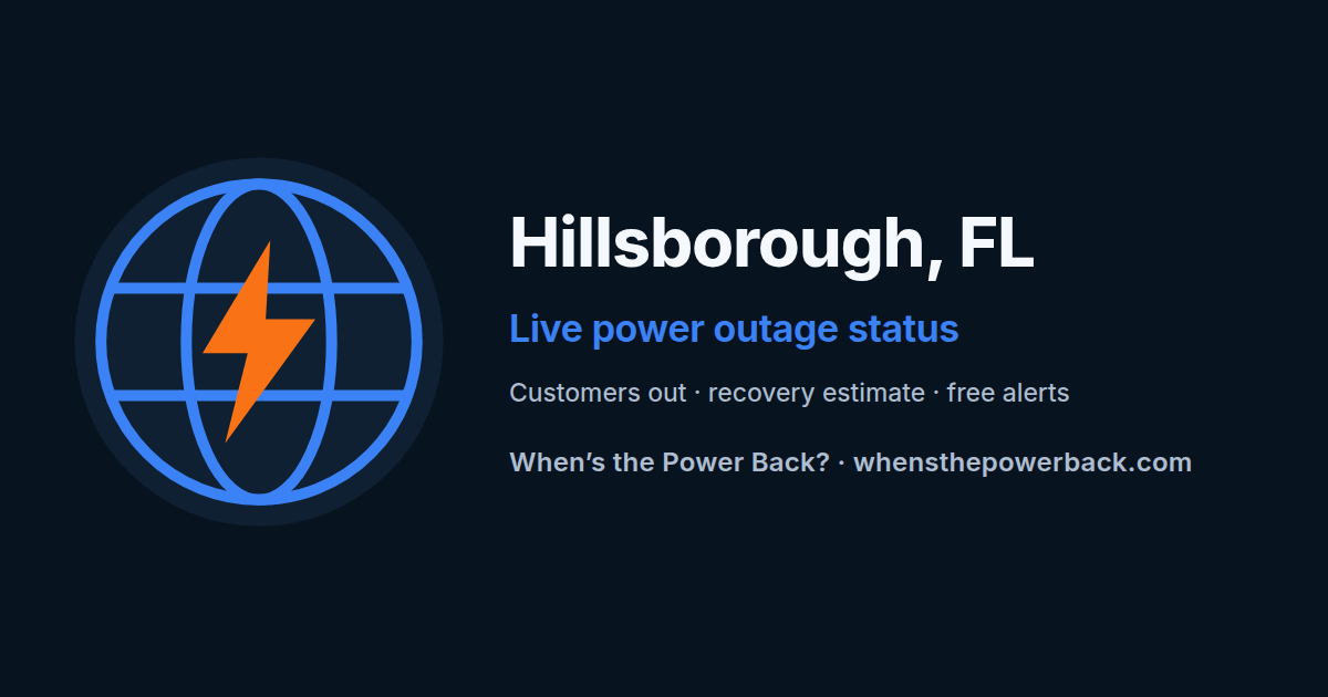 Hillsborough County, FL — live power outage tracker