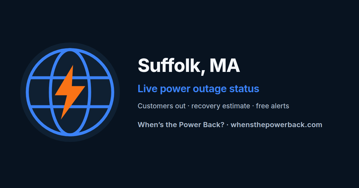 Suffolk County, MA — live power outage tracker