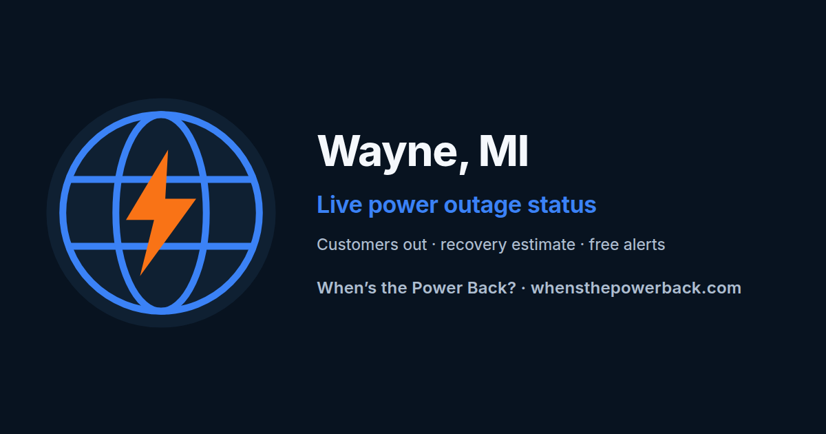 Wayne County, MI — live power outage tracker
