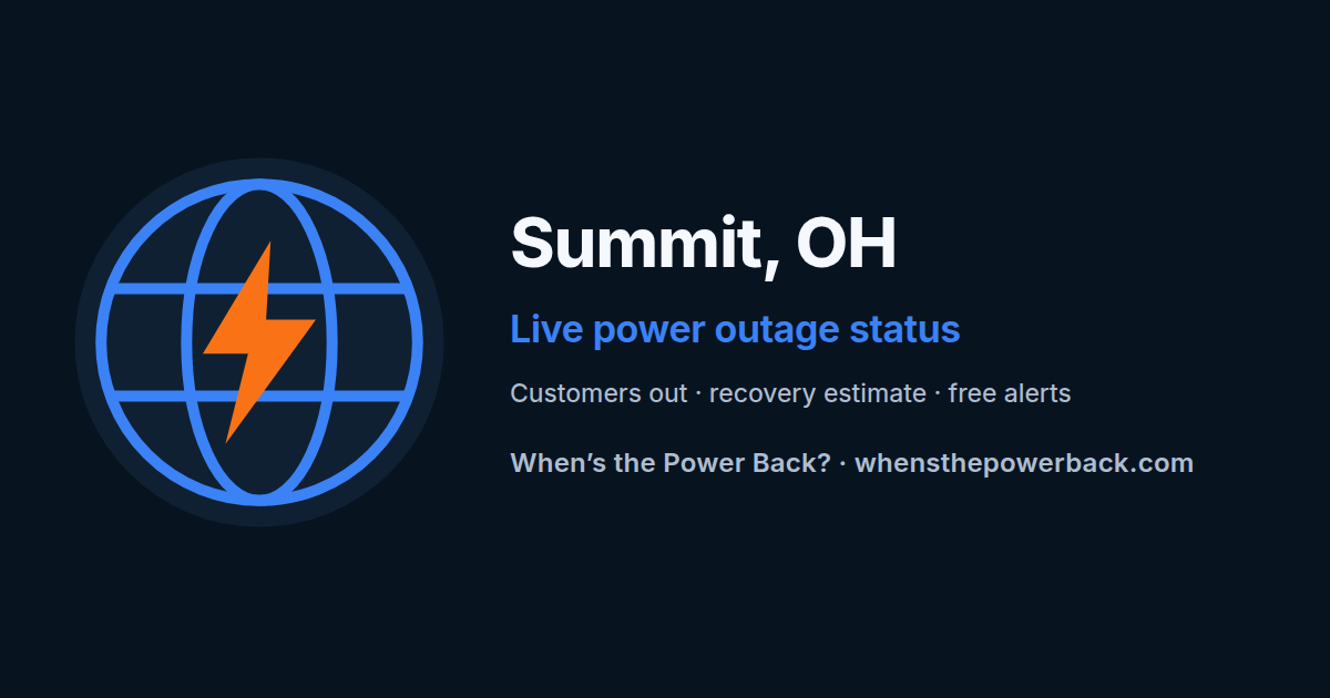 Summit County, OH — live power outage tracker