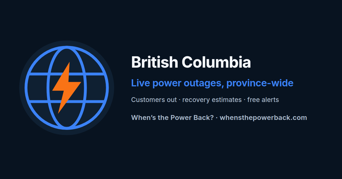 British Columbia — live power outage tracker