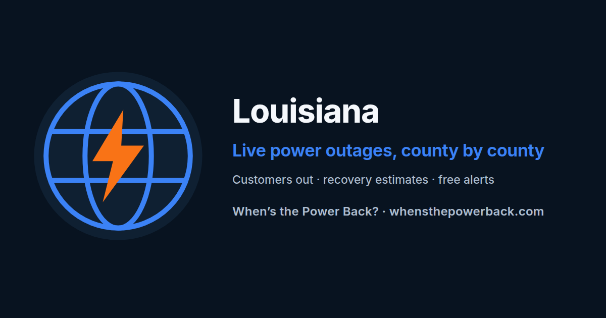 Louisiana — live power outage tracker