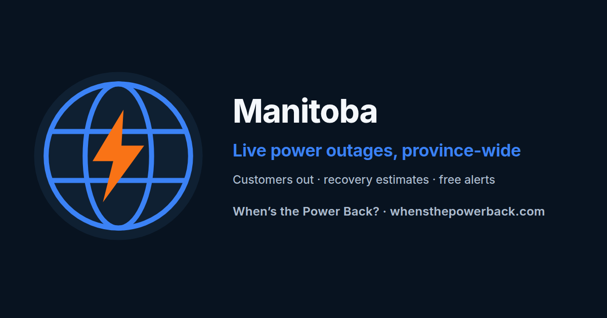 Manitoba — live power outage tracker