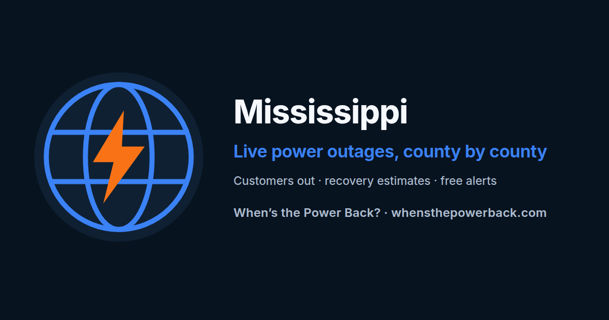 Mississippi — live power outage tracker