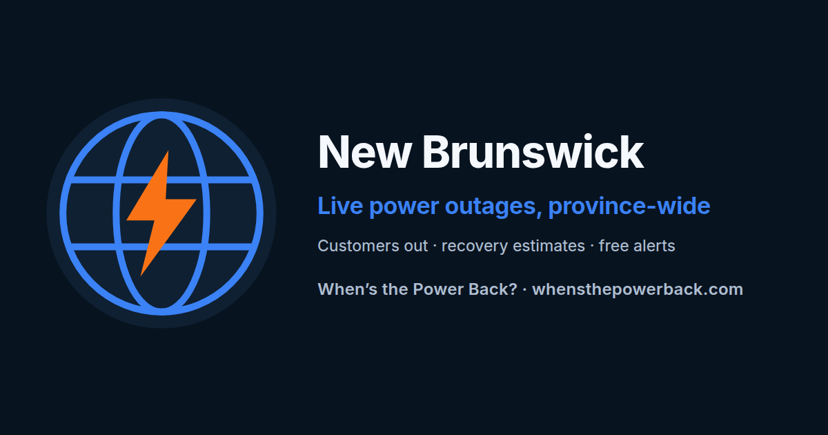 New Brunswick — live power outage tracker