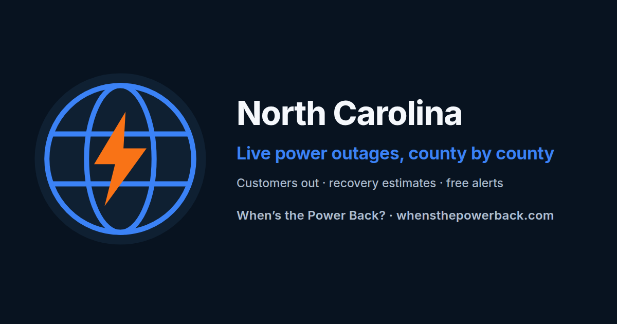 North Carolina — live power outage tracker