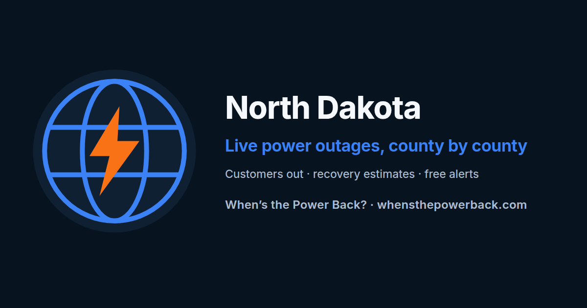 North Dakota — live power outage tracker