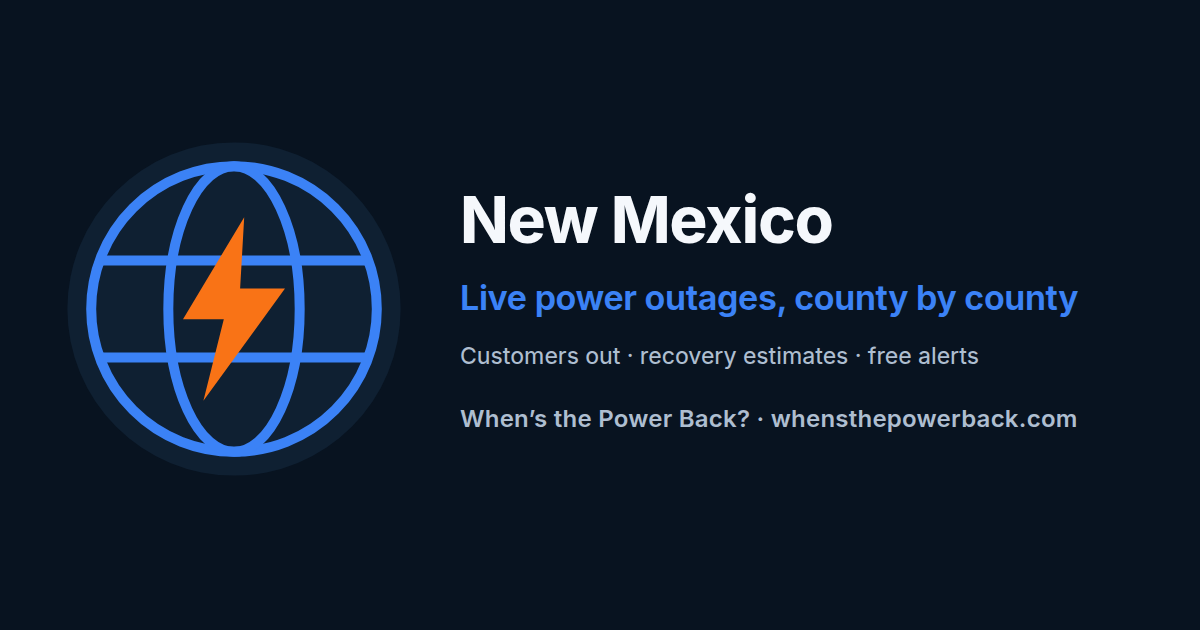 Public Service Co of NM (PNM) — live power outage tracker