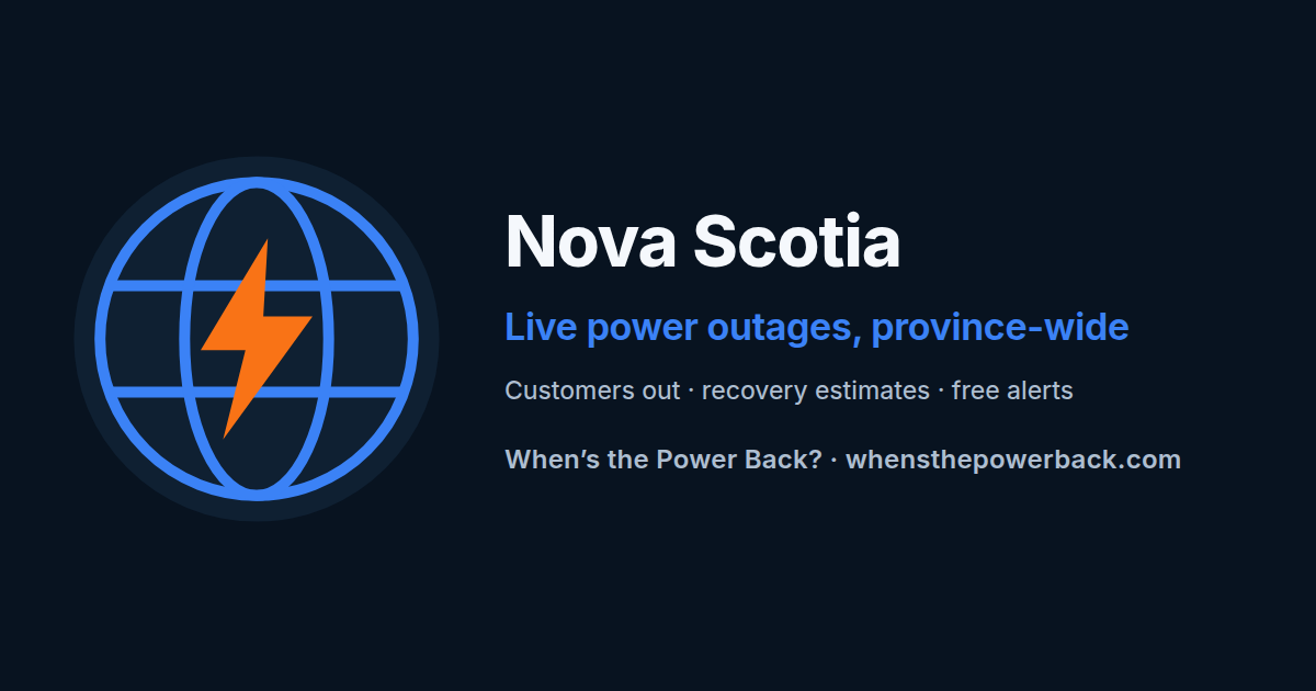 Nova Scotia — live power outage tracker