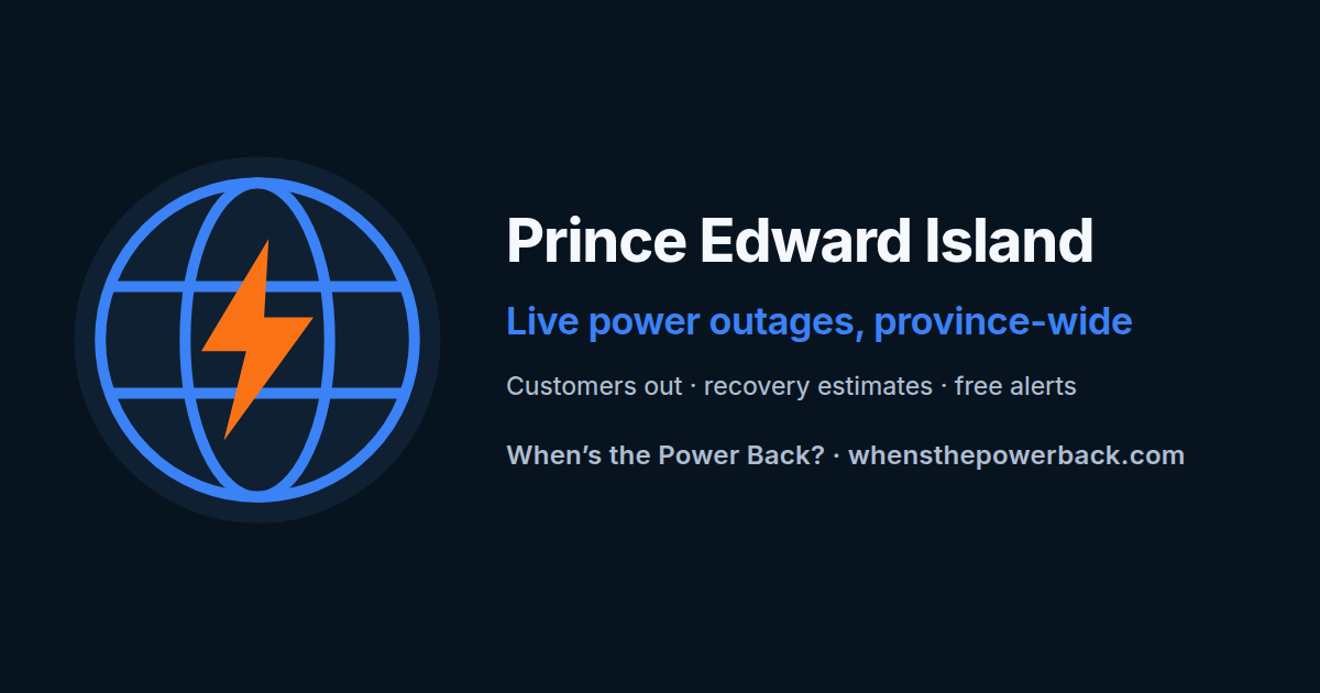 Prince Edward Island — live power outage tracker