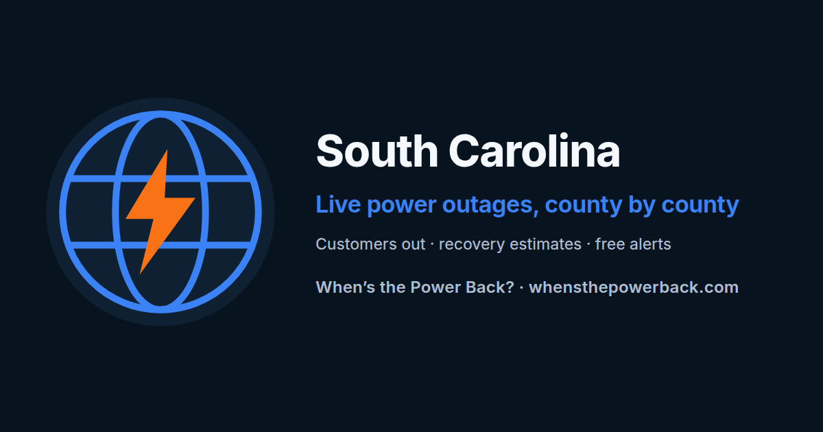 Dominion Energy South Carolina (SC) — live power outage tracker