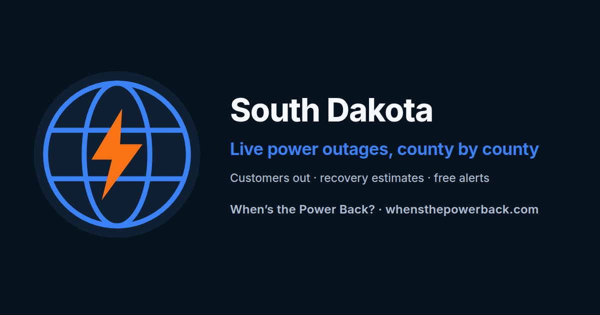 South Dakota — live power outage tracker