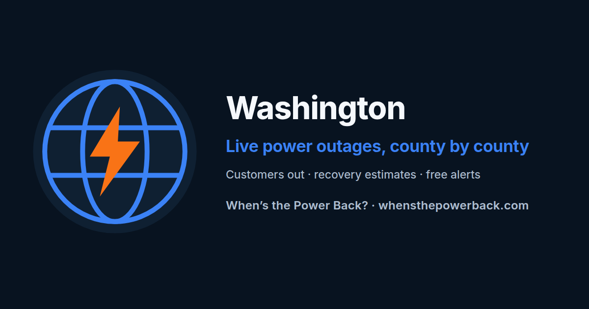 Puget Sound Energy (WA) — live power outage tracker