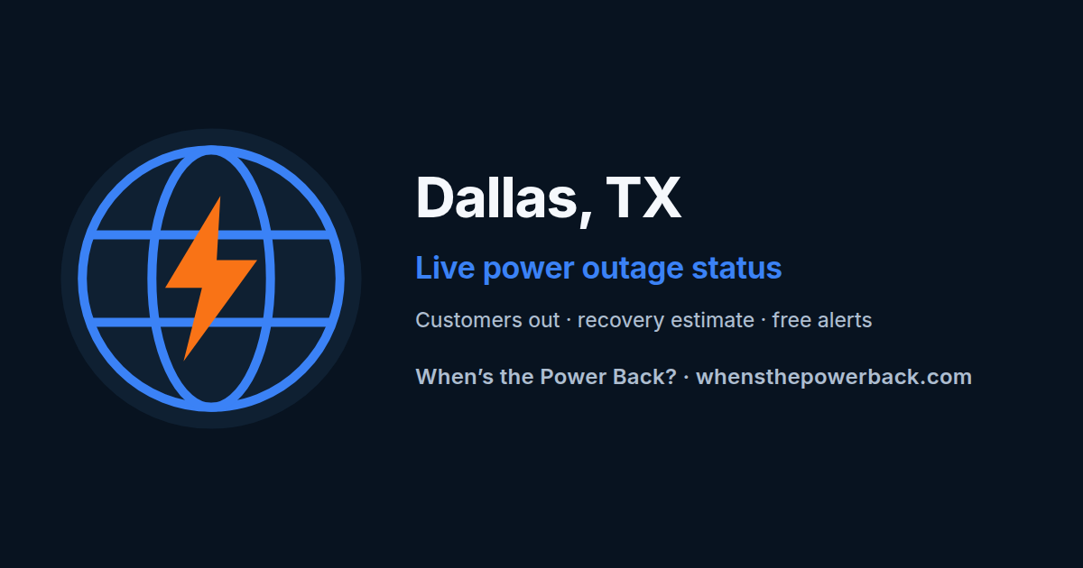 Dallas County, TX — live power outage tracker